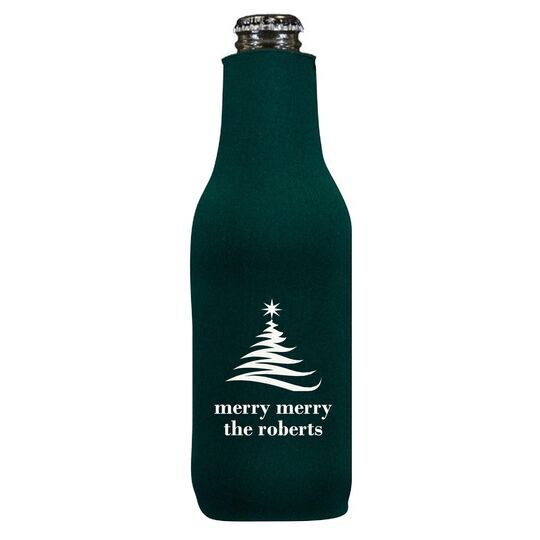 Artistic Christmas Tree Bottle Koozie